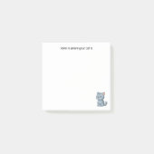 Cranky Grey Tabby Cat Custom Text Post-it® Notes (Voorkant)