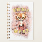 Cranky kat met koffie planner (Voorkant)