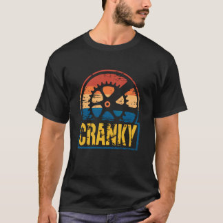 Cranky Retro Cycling Gear Funny Bike Design T-shirt