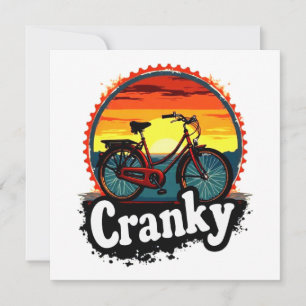 Cranky Sunset Bicycle T-shirt – Geef energie aan j Bedankkaart
