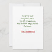 Cranky Tabby Cat Red Hat Christmas Tree Feestdagenkaart (Achterkant)