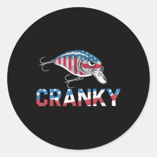 Cranky USA Crankbait Vist Vaderdag Ronde Sticker