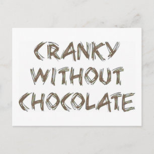 Cranky zonder chocolade briefkaart