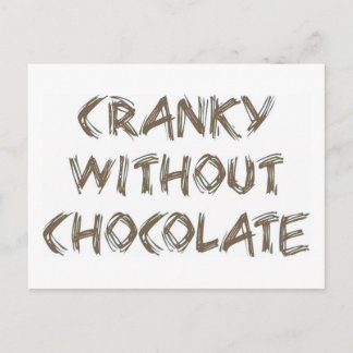 Cranky zonder chocolade briefkaart