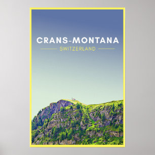 Crans-Montana Zwitserland Art Poster