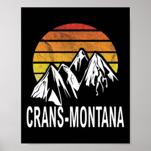 Crans-Montana Zwitserse Alpen Zwitserland Skigebie Poster