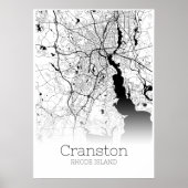 Cranston Map - Rhode Island - City Map Poster (Voorkant)