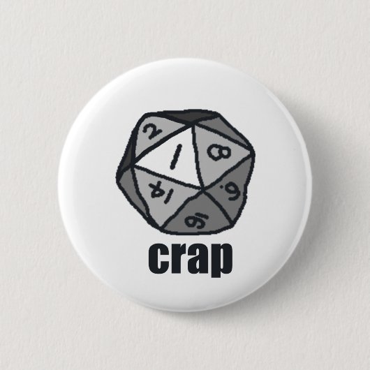 "Crap, 1" Button (Voorkant)
