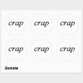 Crap mat autour de gros autocollants (Feuille)