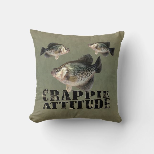 Crappie Attitude Funny Vist Kussen (Voorkant)