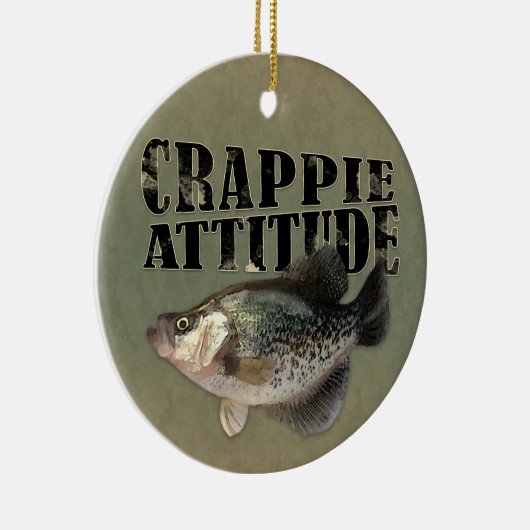 Crappie Attitude Keramisch Ornament (Rechts)