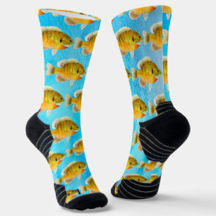 Crappie Fish en Blue Water Socks Sokken