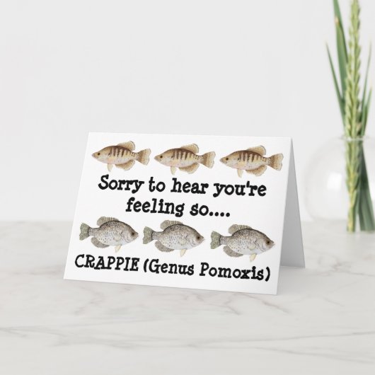 Crappie Get Well Card Kaart (Voorkant)