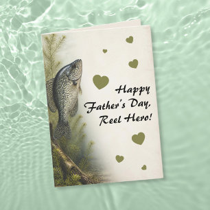 Crappie Harten Reel Held Fishing Vaderdag Kaart