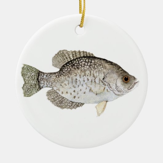 Crappie kerstversiering keramisch ornament (Voorkant)