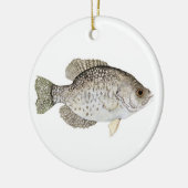 Crappie kerstversiering keramisch ornament (Links)