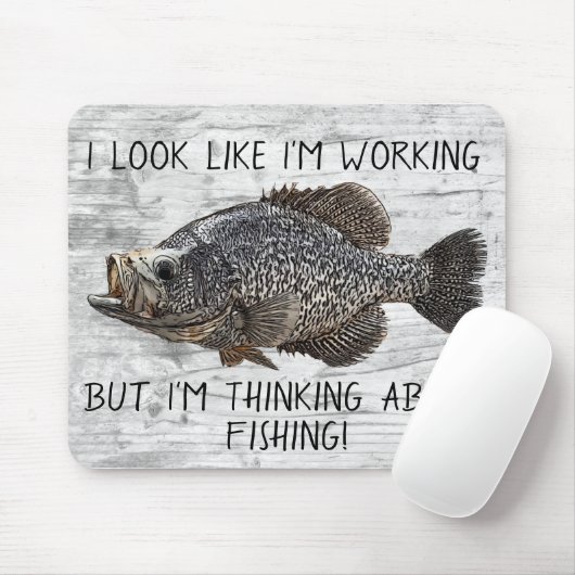 Crappie Panfish Vist Funny Angler Cool Muismat (Met muis)