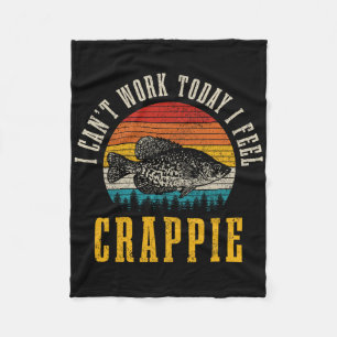 Crappie Vissen Ik Kan Helemaal Niet Werken Vandaag Fleece Deken