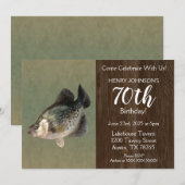 Crappie Vist thema 70e verjaardag Kaart (Voorkant / Achterkant)