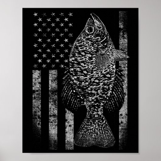 Crappie Vlag - Crappie Visvangst Vlag Poster (Voorkant)