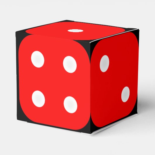 Craps Dice Box met  achtergrond Bedankdoosjes (Achterkant)