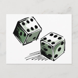 Craps Dice High Roller Gambling Briefkaart