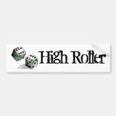 Craps Dice High Roller Gambling Bumpersticker (Voorkant)