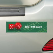 Craps-tabel met Las Vegas-ijs Bumpersticker (Op auto)