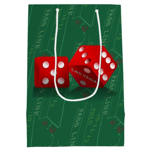 Craps-tabel met Las Vegas-ijs Medium Cadeauzakje (Achterkant)