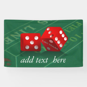 Craps-tabel met Las Vegas-ijs Spandoek