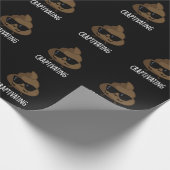 Craptivating Funny Cool Poop Pun Dark BG Cadeaupapier (Hoek)