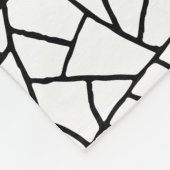 Craquelure Pattern - Zwart-wit Fleece Deken (Hoek)