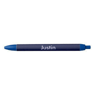 Craquelure Textured Donkerblauwe Pen met Naam Afwe