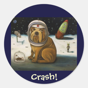 Crash 2 niet meer! ronde sticker