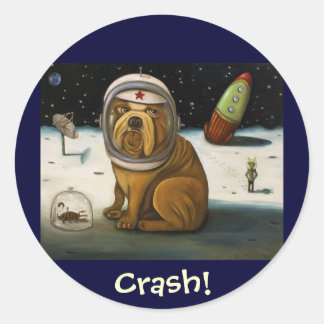 Crash 2 niet meer! ronde sticker