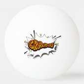 Crash Action Bubble Red en Yellow Typografie Pingpongballen (Voorkant)