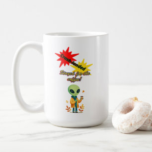 "Crash-landde. Verbleven voor de koffie" Alien kof Koffiemok