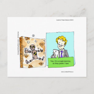 Crash Tekst Dummy Grappig Briefkaart