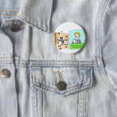 Crash Tekst Dummy Grappig Ronde Button 5,7 Cm (In situ)