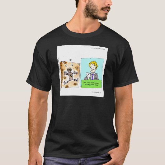 Crash Tekst Dummy Grappig T-shirt (Voorkant)