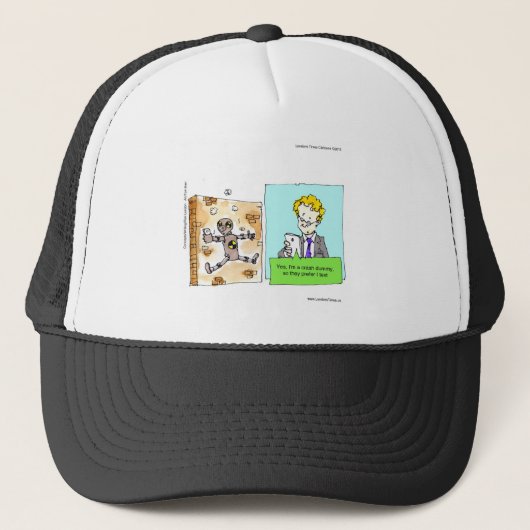 Crash Tekst Dummy Grappig Trucker Pet (Voorkant)