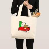 Crash Test Dummy en autooplading Grote Tote Bag (Voorkant (product))