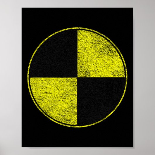 Crash Test Dummy kostuum doen alsof ik een crashte Poster (Voorkant)