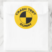 Crash Test Dummy Ronde Sticker (Tas)