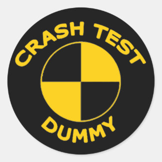 Crash Test Dummy Ronde Sticker