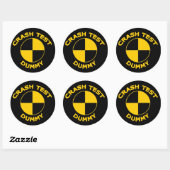 Crash Test Dummy Ronde Sticker (Vel)