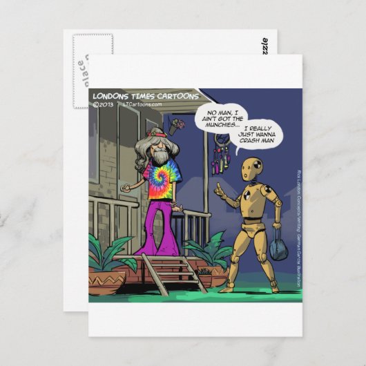 Crash Test Hippie Funny Briefkaart (Voorkant / Achterkant)