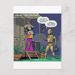 Crash Test Hippie Funny Briefkaart