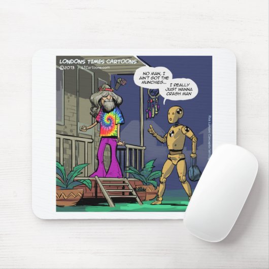 Crash Test Hippie Funny Muismat (Met muis)