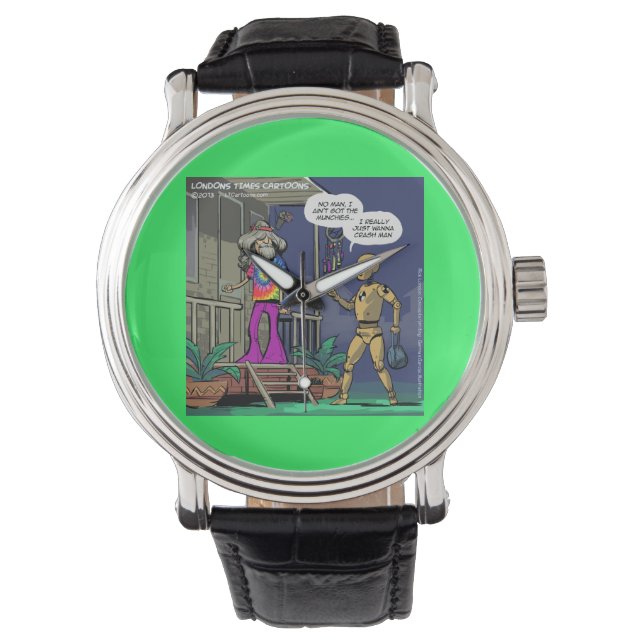 Crash Test Hippie Funny Unisex Horloge (Voorkant)